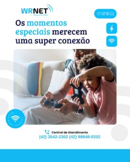 ✨ Os melhores momentos merecem uma conexão à altura!

Seja para jogar, assistir, estudar ou curtir cada instante com quem você ama, a internet precisa acompanhar seu ritmo — sem travar, sem cair e com muita velocidade 🚀

Com a Wrnet, sua casa fica conectada com estabilidade, qualidade e aquela tranquilidade que faz toda a diferença no dia a dia 💻🎮📺

📲 Quer viver momentos assim, sem interrupções?
Entre em contato com a nossa central de atendimento e venha para a Wrnet!
📞 (42) 3542-2302 | (42) 99848-0202

#wrnet #internetdequalidade #superconexão #internetrápida #momentosqueconectam #fibraoptica #conectese #internetparafamília #wrnetémais 💙