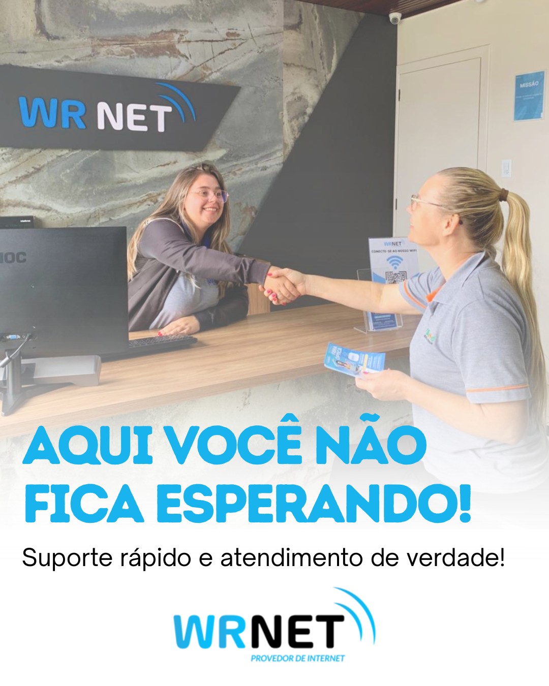 🤝💙 Aqui você não fica esperando!

Na Wrnet, você conta com atendimento de verdade e suporte rápido, porque sabemos que seu tempo é importante. Nosso compromisso é estar sempre perto para ajudar quando você precisar. 📶⚡

💡 Internet de qualidade também significa bom atendimento e suporte eficiente.

📲 Fale com a nossa equipe e venha para a Wrnet!

#wrnet #atendimentodequalidade #suporterápido #internetdequalidade #provedordeinternet #malletPR #rioazulPR #internetfibraoptica #clienteemprimeirolugar #conexãodeverdade