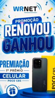 🎉📱 TEMOS UM GANHADOR! 📱🎉

Foi realizada a primeira premiação da promoção Renovou, Ganhou da WRNet, e o grande vencedor do celular POCO C85 já foi definido! 🥳

Parabéns ao nosso cliente premiado e obrigado a todos que participaram! 👏

⚠️ E atenção: quem renovou o contrato durante o mês de maio continua concorrendo às próximas premiações!

Ainda não renovou? Entre em contato com a nossa equipe e participe você também. 😉

📶 Wrnet — Conectando você aos melhores momentos.

#WRNet #RenovouGanhou2026 #SorteioWRNet #ClientePremiado #POCOC85 #InternetWRNet
