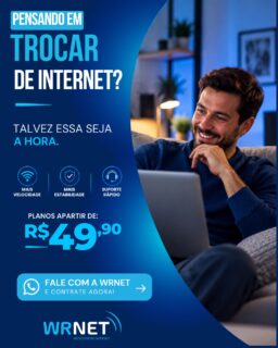 🔄 PENSANDO EM TROCAR DE INTERNET?

Talvez essa seja a hora de conhecer uma conexão que combina com a sua rotina. 💙📡

Na Wrnet, você encontra planos a partir de R$ 49,90, além de contar com atendimento próximo e suporte quando precisar.

🚀 Está pensando em mudar? Não deixe para depois!

📲 Chame a Wrnet, consulte a disponibilidade na sua região e escolha seu plano.

#WRNET #TroqueDeInternet #InternetNova #InternetQueConectaVocê #PlanosDeInternet