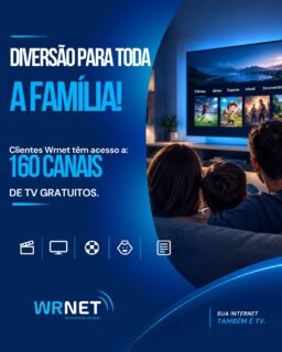 📺💙 SUA INTERNET TAMBÉM É TV!

Com a Wrnet, você não conta apenas com uma conexão para navegar. Seus momentos de lazer também ficam ainda mais completos! 🍿⚽🎬

📡 Clientes Wrnet têm acesso a 160 canais de TV gratuitos, com opções para toda a família.

👉 Quer aproveitar esse benefício? Chame a Wrnet e saiba mais!

#WRNET #160Canais #TVGrátis #InternetQueConectaVocê #Entretenimento #SuaInternetTambémÉTV